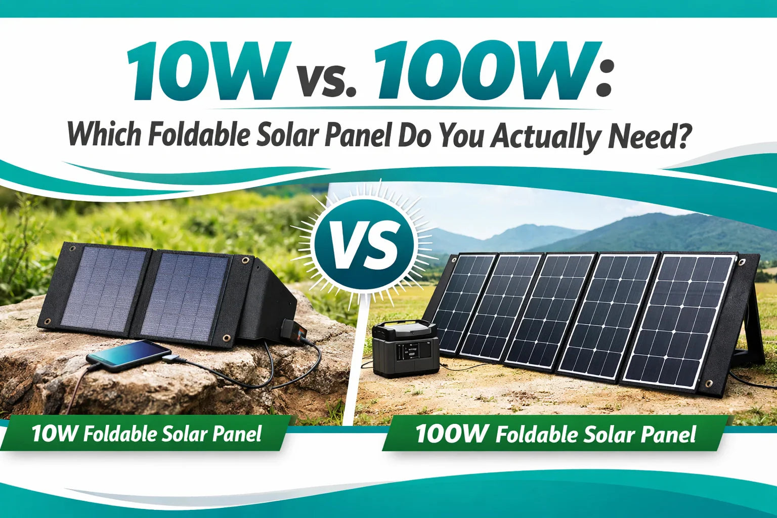 10W vs.100W: Which Foldable Solar Panel Do You Actually Need?