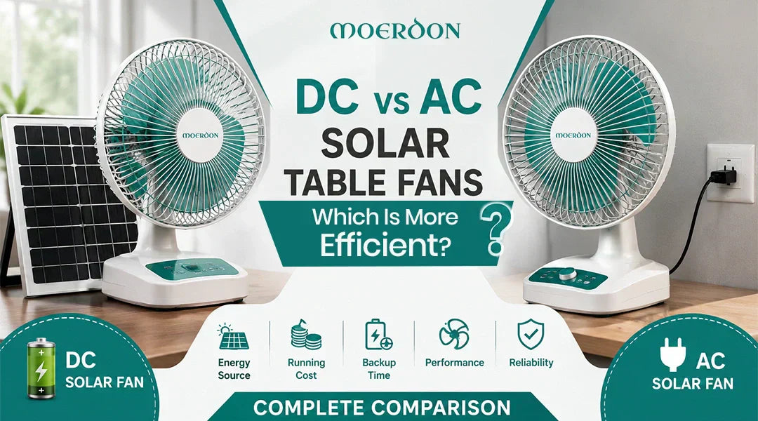DC vs AC Solar Table Fans – Which Is Better for Solar Use