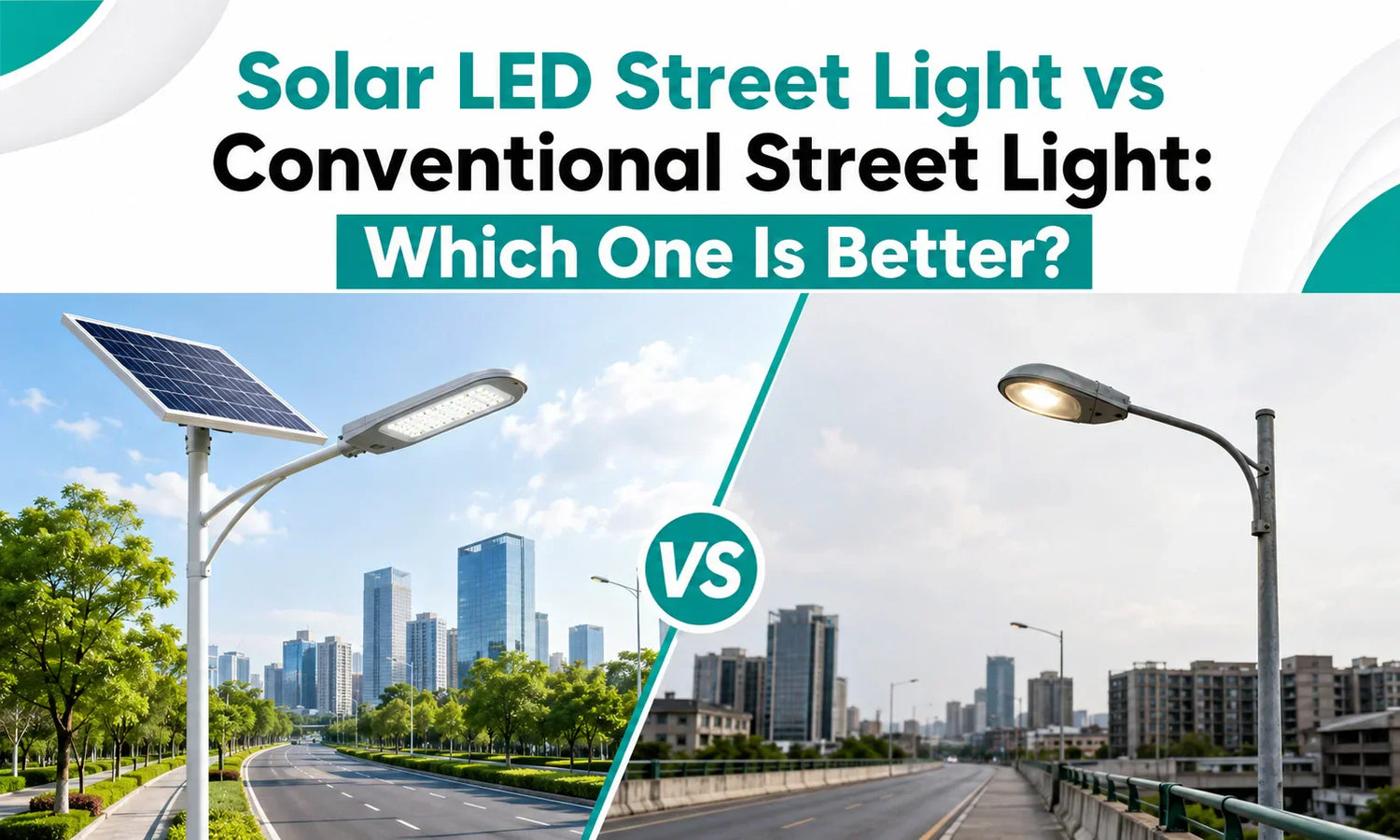 Solar LED Street Light vs Conventional Street Light: Which One Is Better?