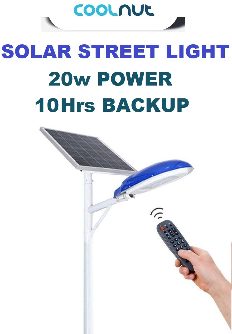 Coolnut Solar Stree light 10 Hrs Backup 20W Power 60000 mAh Capacity