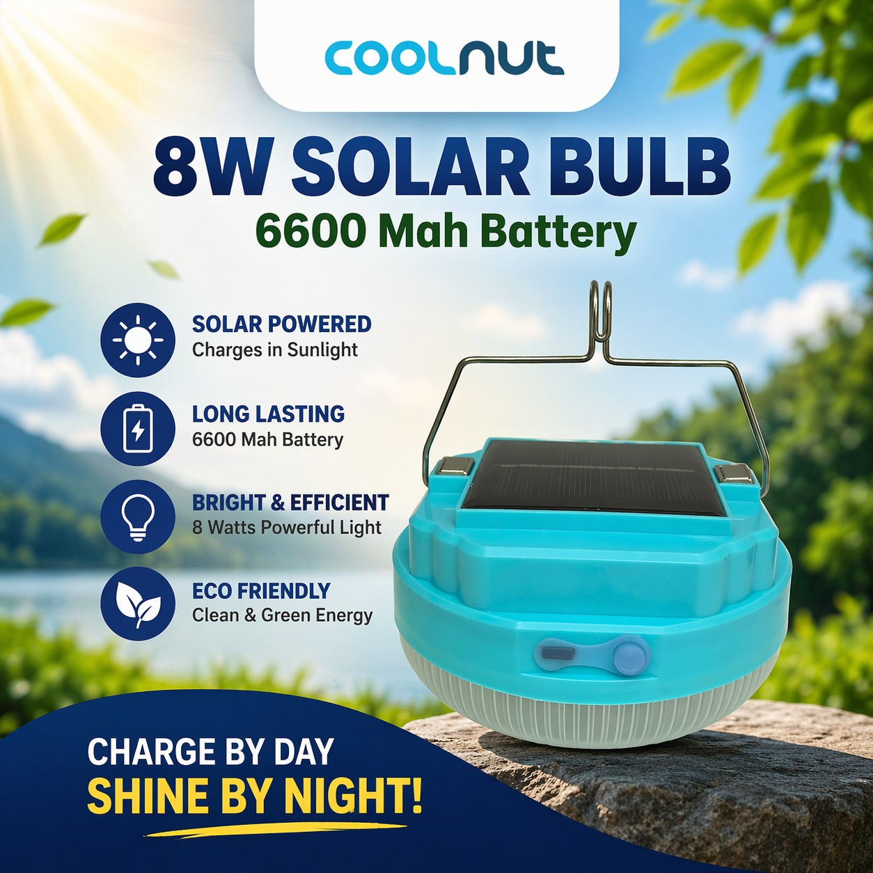Coolnut 8W Solar Bulb 6600 mAh