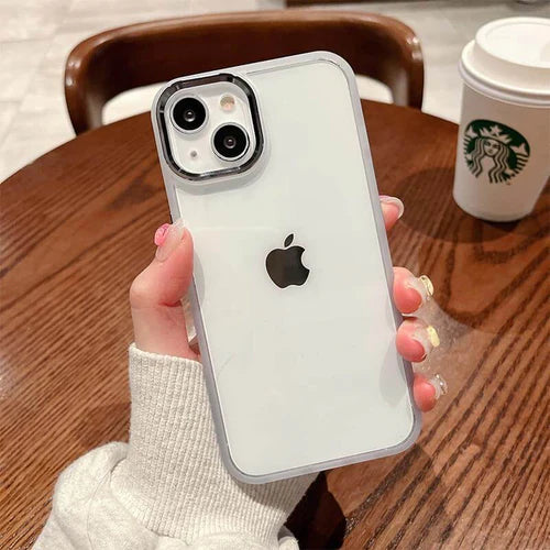 Metal Camera Lens CELL Hard Acrylic case For iphone