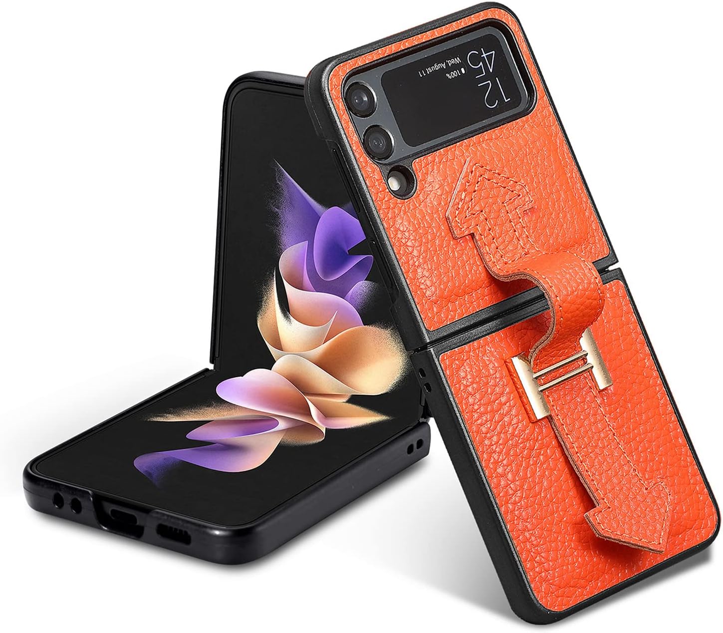 Genuine PU Leather hand strap case