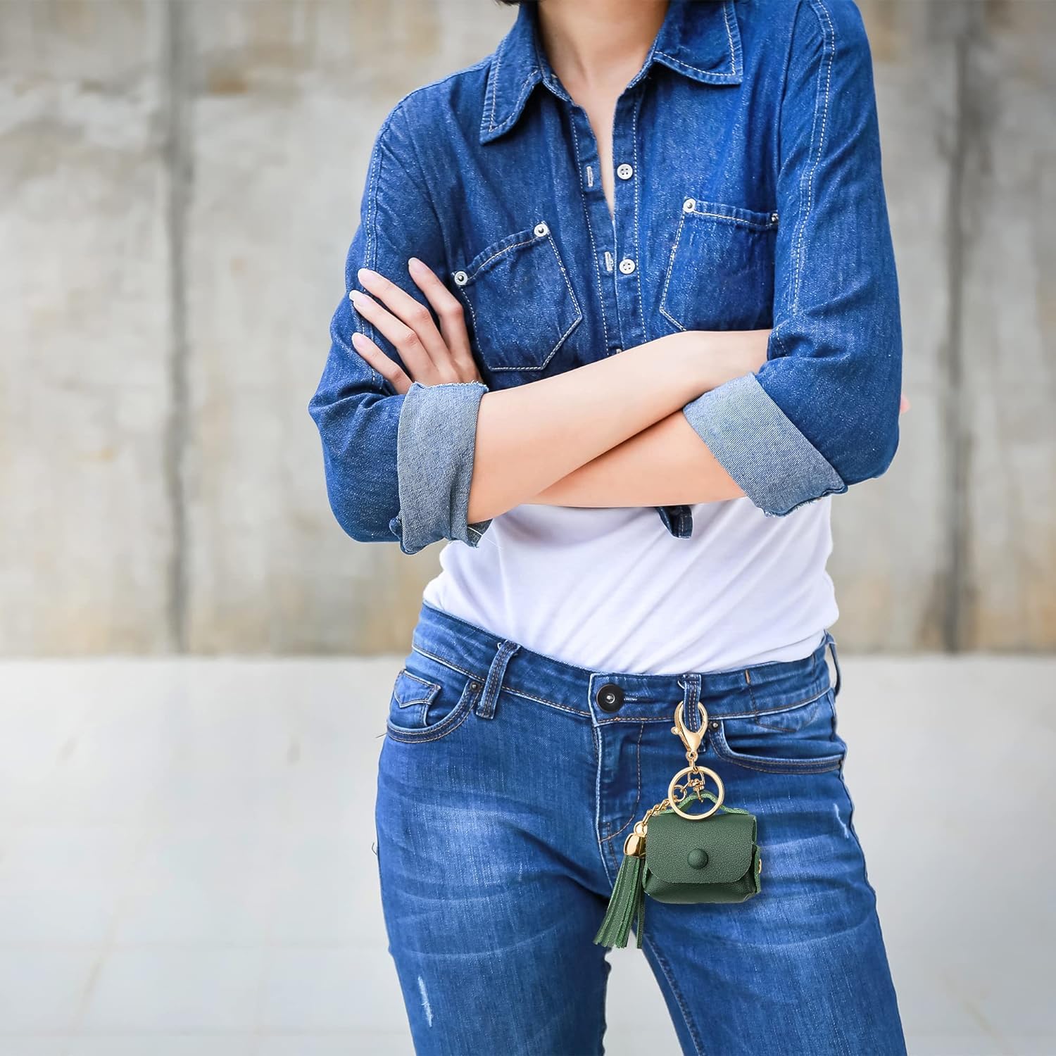 Airpods 3 Fringed PU Leather Bag