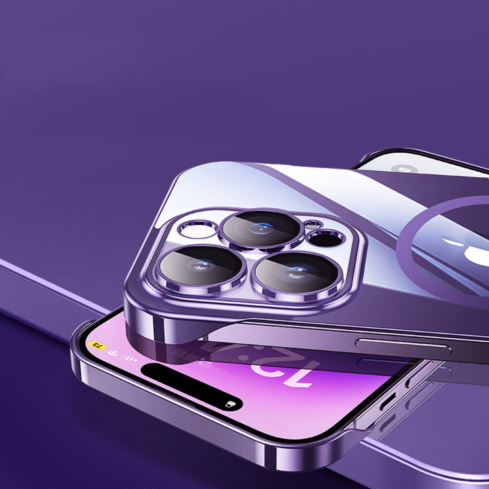 plastic shockproof magnetic shell for iPhone 14