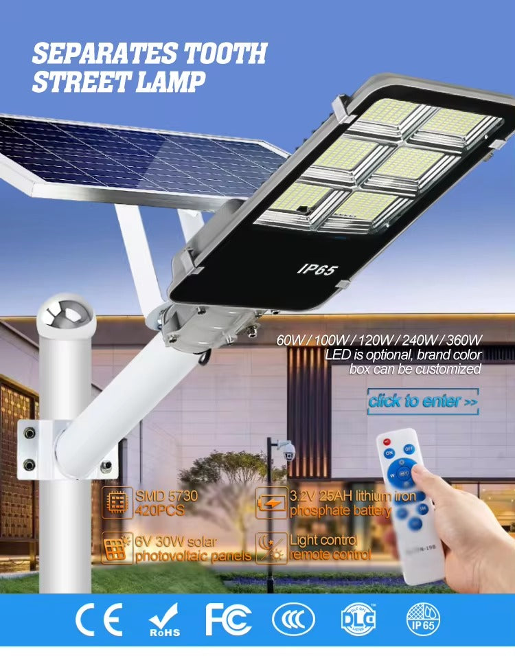 Solar Street Light with panel