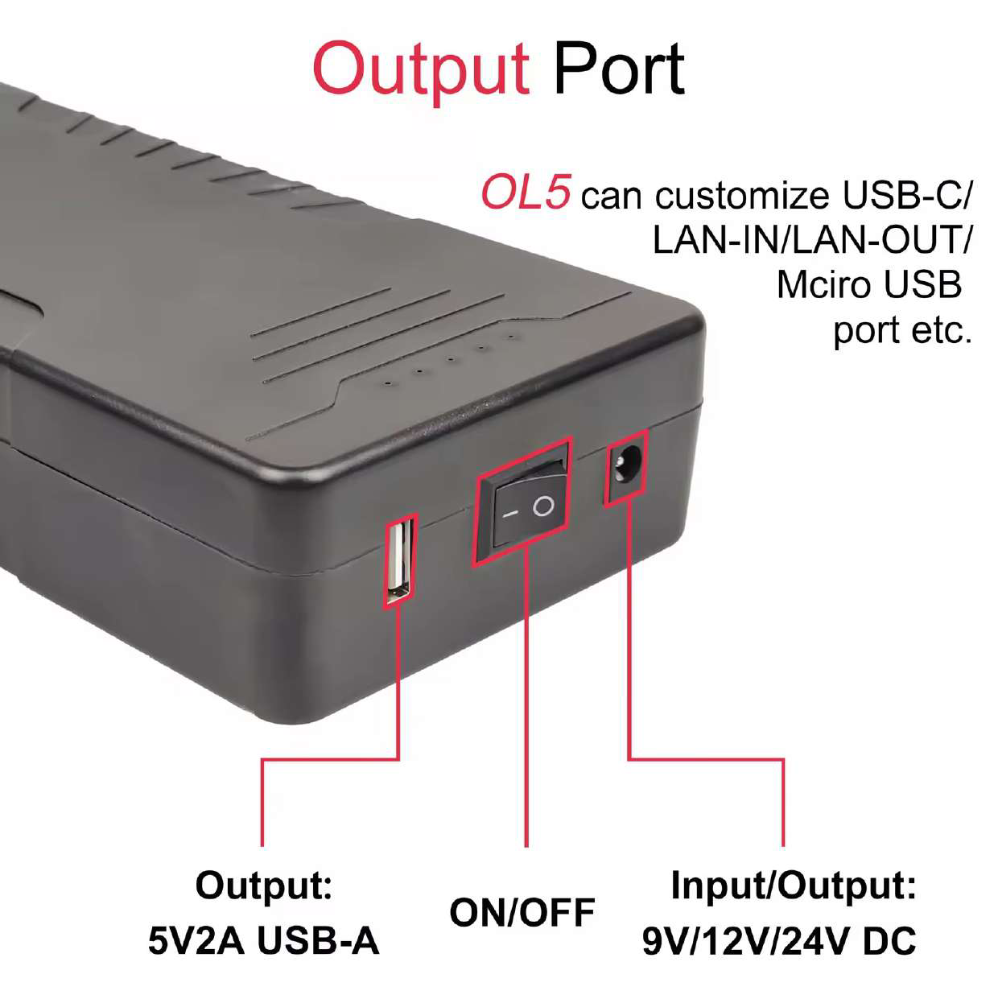 UPS for CPAP BiPAP 24V- 4AMP 25000 mAh Battery