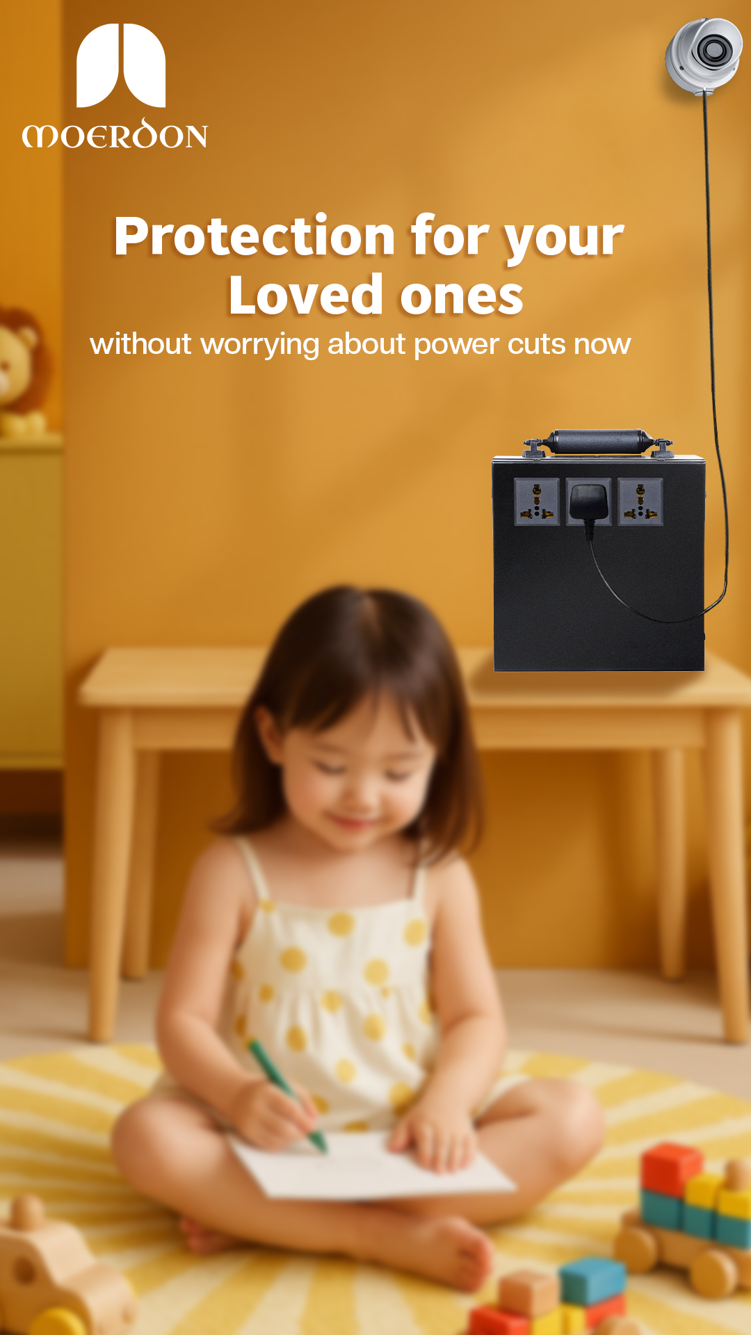 Moerdon 500W Portable 15Ah UPS for All types of CCTV Cameras, WI-FI Routers