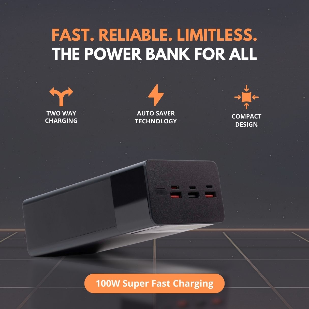 Moerdon 50000 mAh, 100 watt Laptop Power Bank For All Laptops, Mobiles, Tablets & Other Small Gadgets