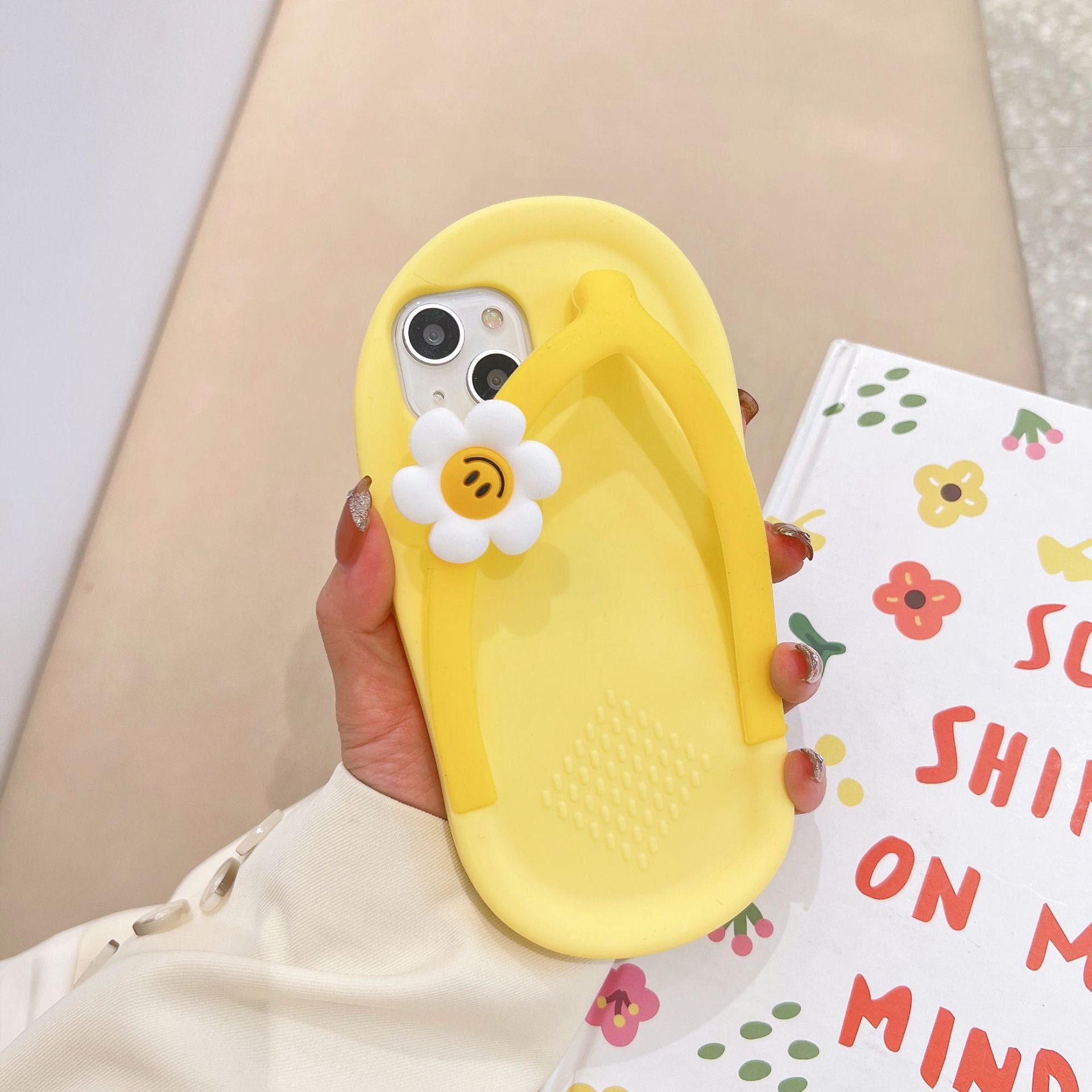 Yellow package slippers phone case