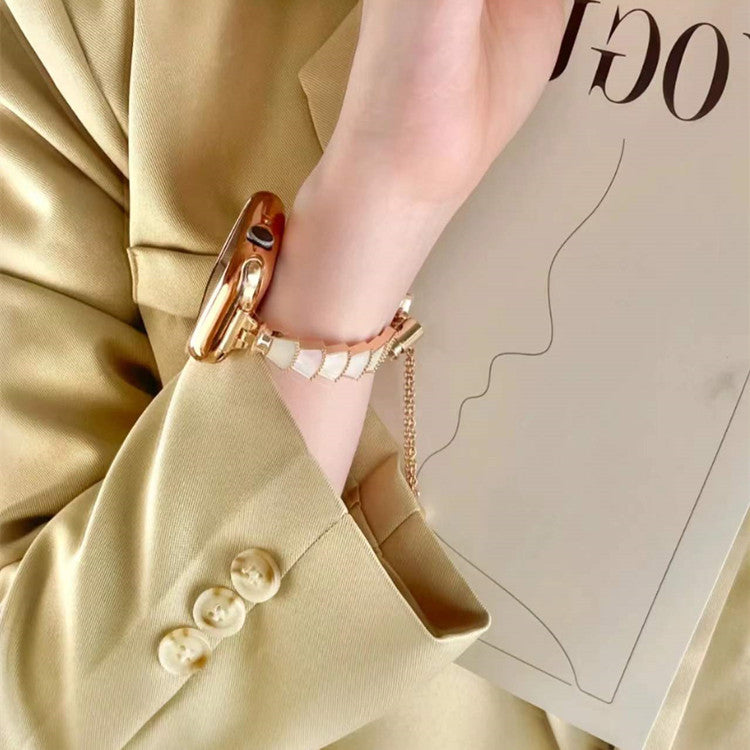 Flash Gradient Shell Metal Watch Strap For Apple Watch Band Bracelet Wristband 41MM