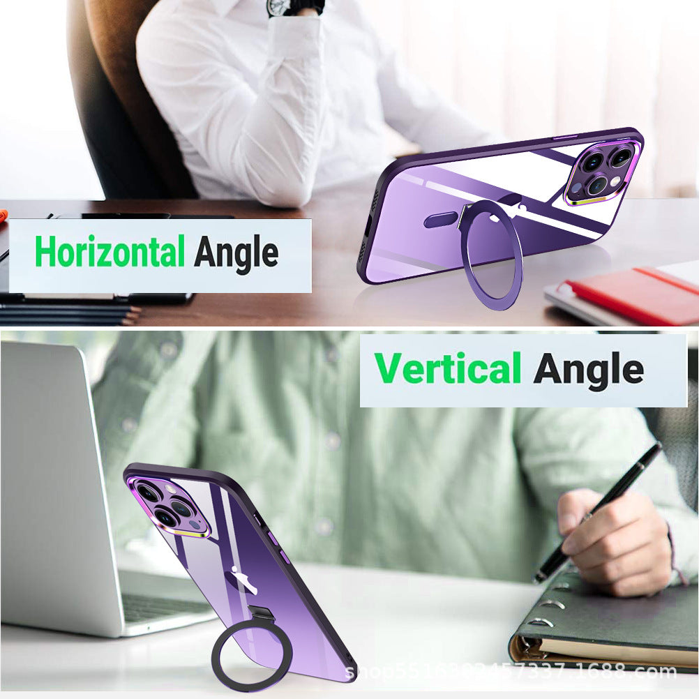 Shockproof transparent plated case