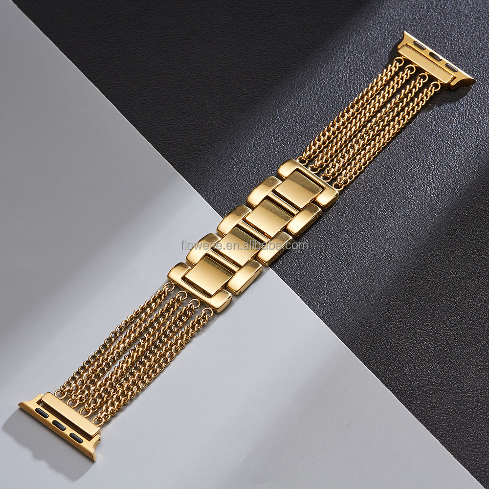 Zinc alloy chain luxury strap watch