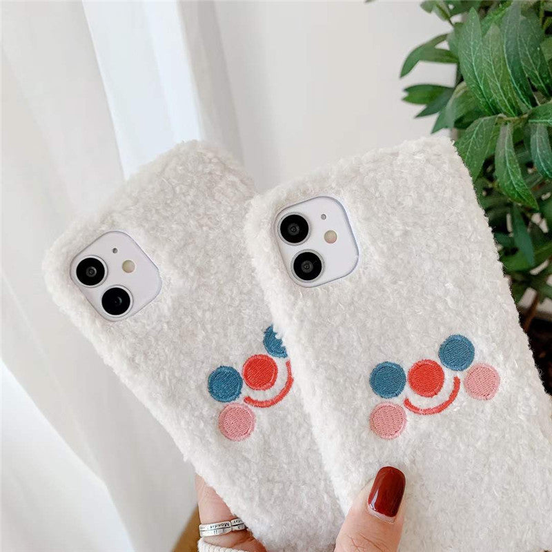Smile Face Plush Phone Case
