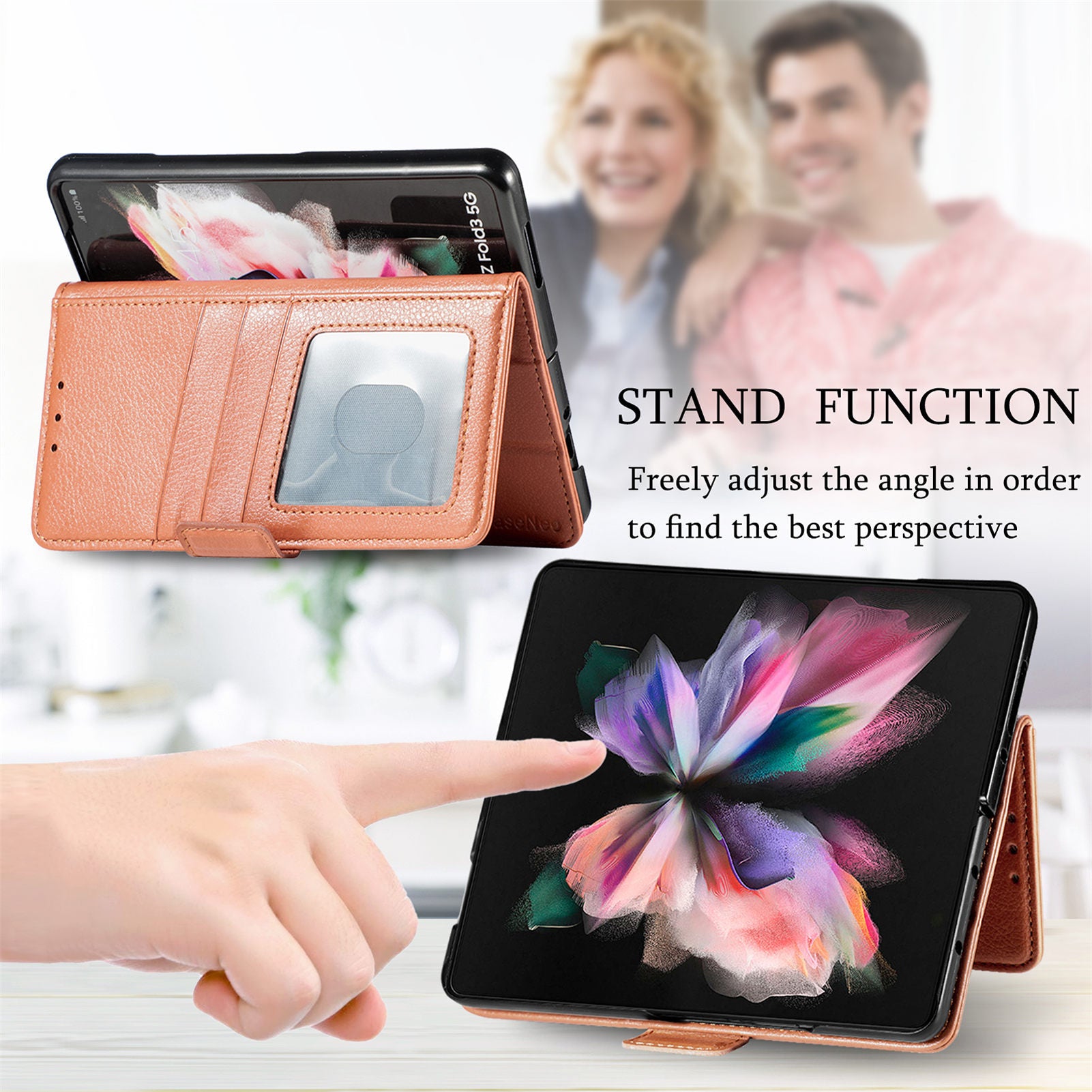 samsung Fold 3 leather ultra Pu cover