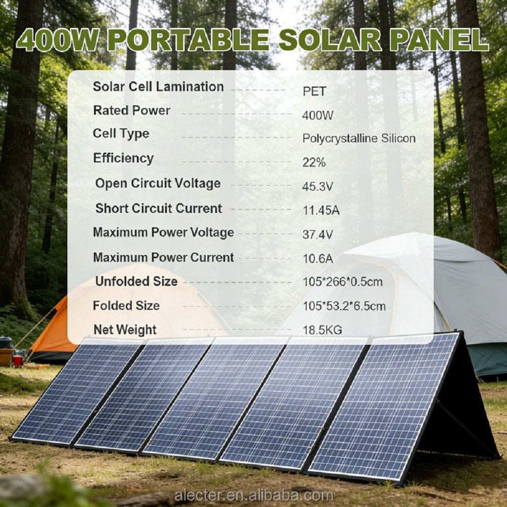 Coolnut Portable Foldable Solar Panel 400W