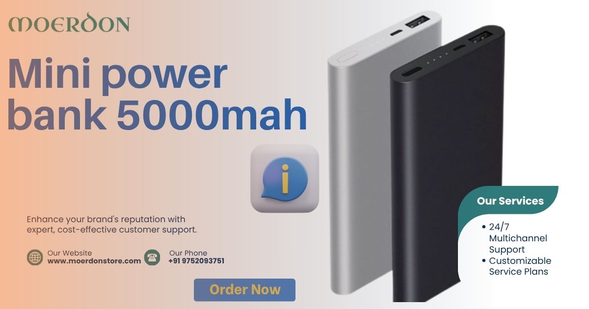 Mini Power Bank 5000mAh: Smart Everyday Charging from Moerdon
