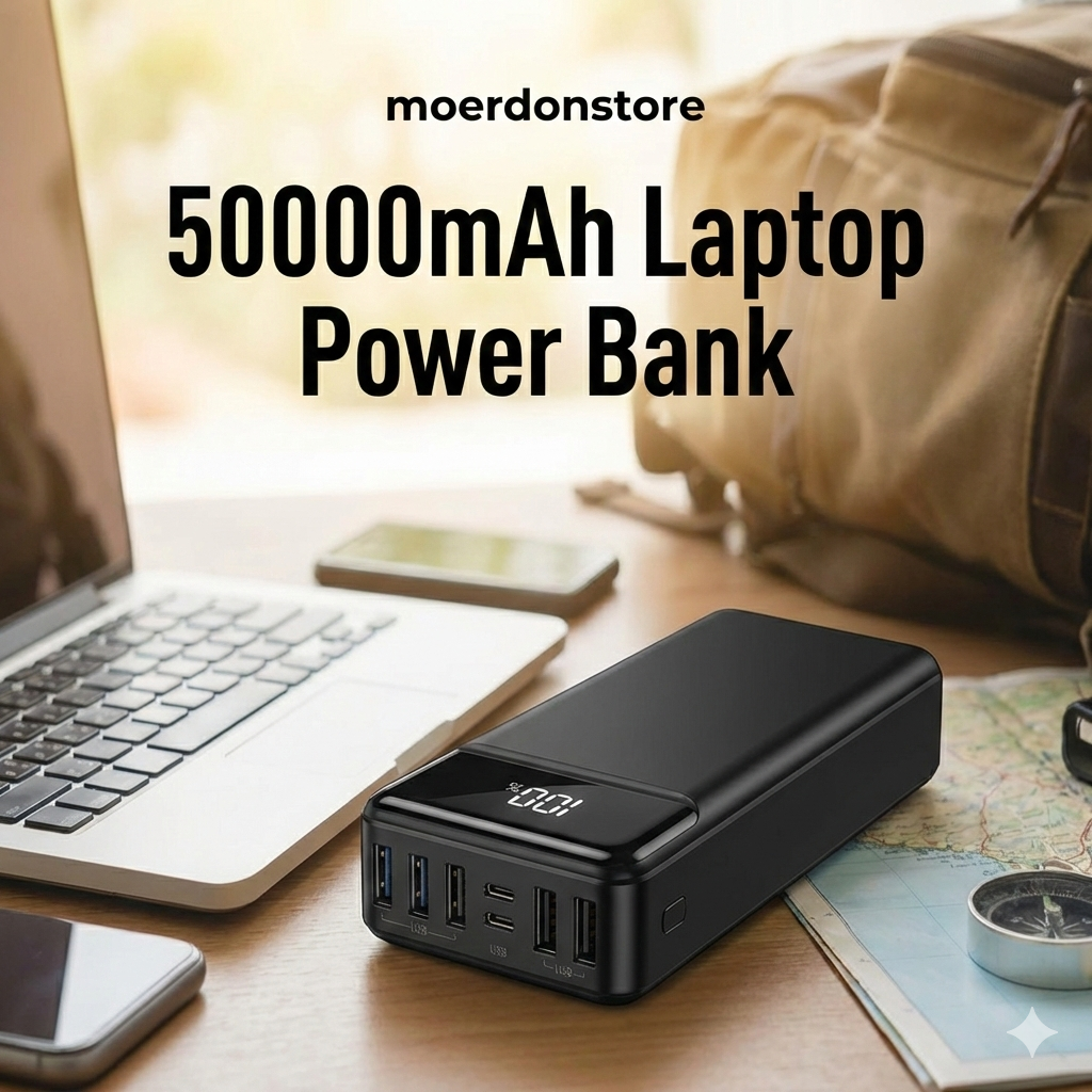 Moerdon 50000mAh Laptop Power Bank - Perfect for Long Trips