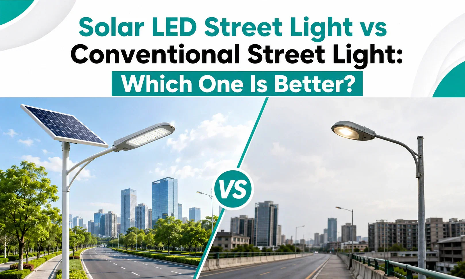 Solar LED Street Light vs Conventional Street Light: Which One Is Better?