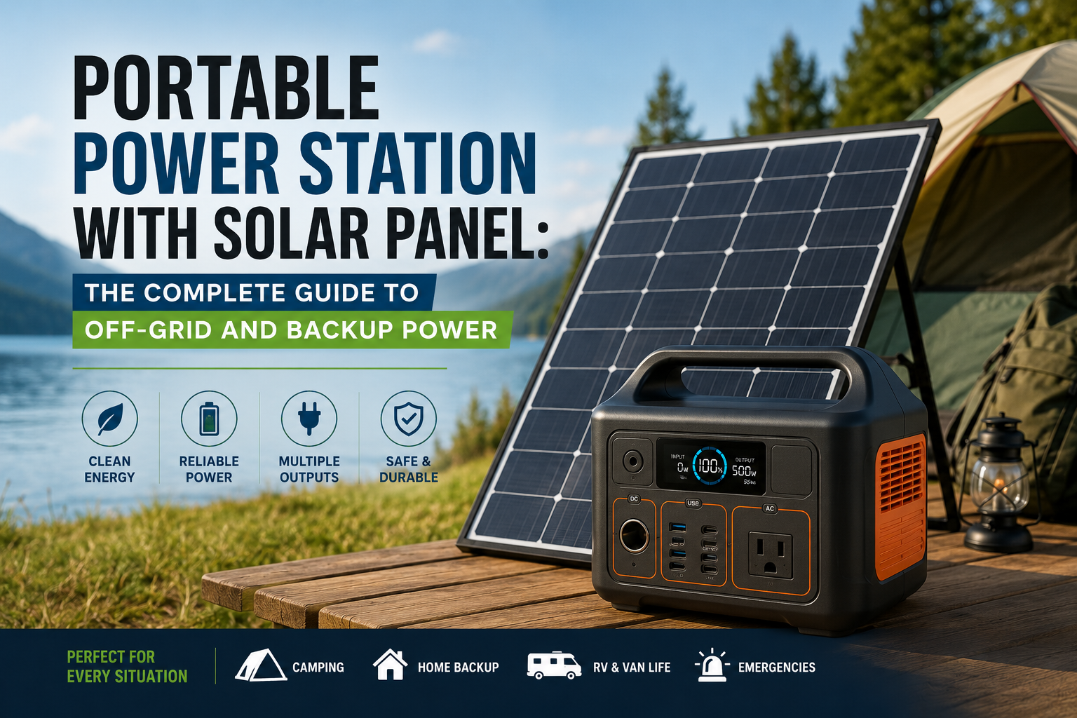Portable Power Station with Solar Panel: The Complete Guide to Off-Grid and Backup Power
