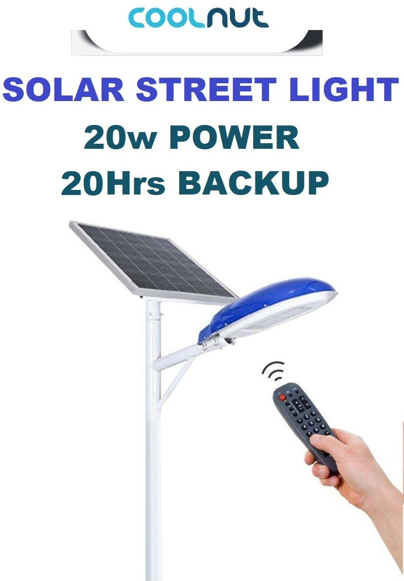 Coolnut Solar Stree light 20 Hrs Backup 20W Power 120000 mAh Capacity