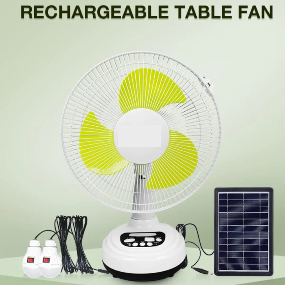 Coolnut 13 Inch rechargable 30000 mAh solar table fan 15W