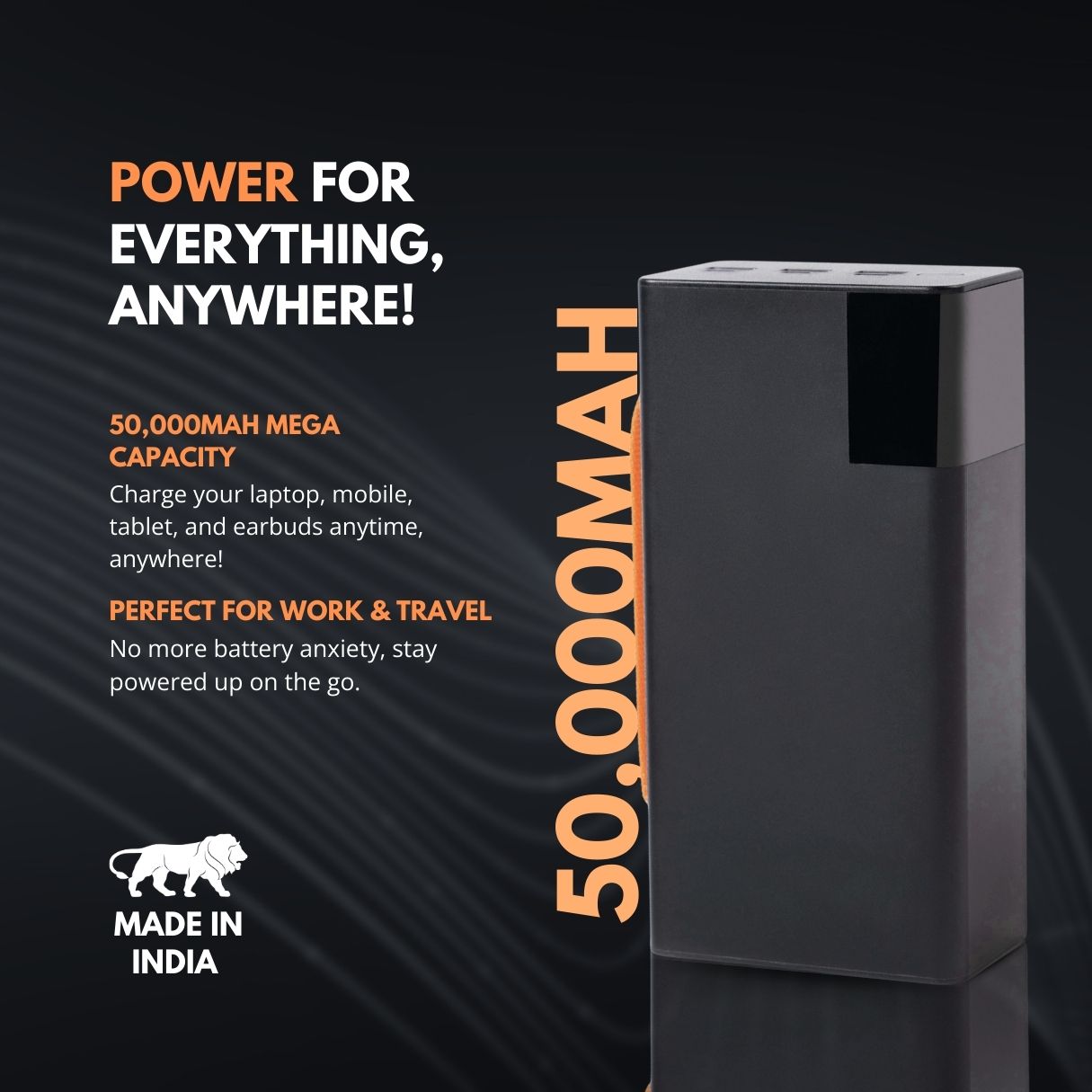Moerdon 50000 mAh, 100 watt Laptop Power Bank For All Laptops, Mobiles, Tablets & Other Small Gadgets