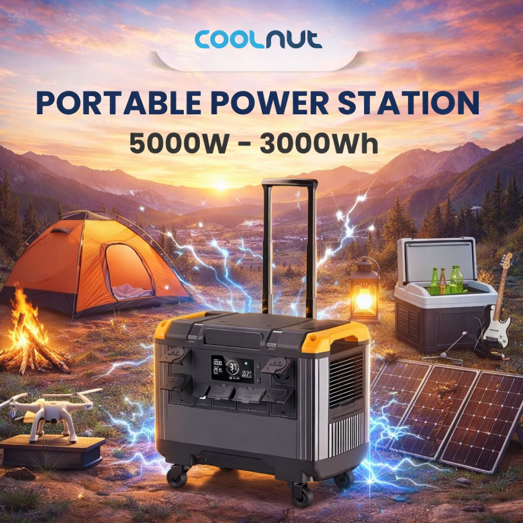 Coolnut 5000W Portable Power Station 3000Wh