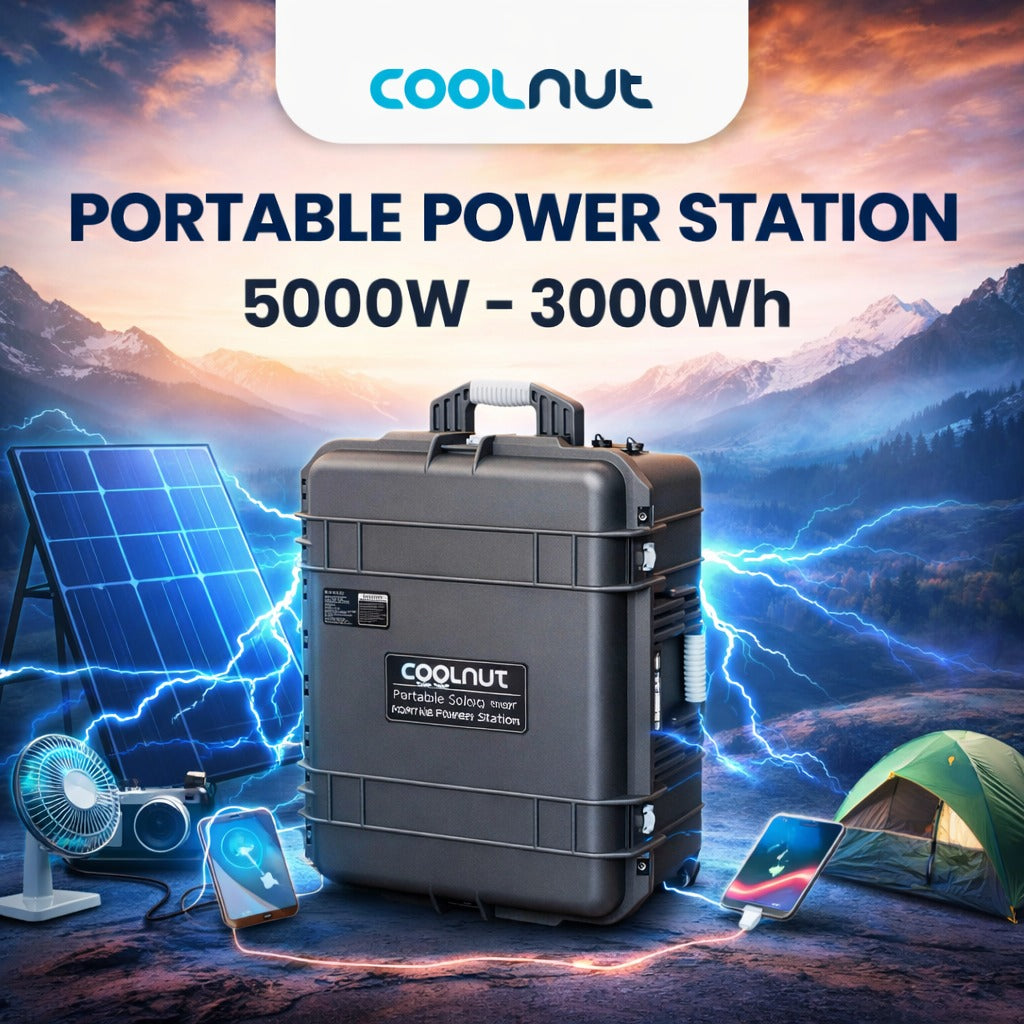 Coolnut 5000W Portable Power Station 3000Wh