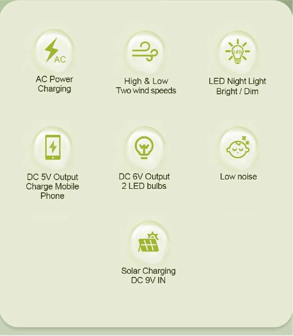 Coolnut 16" Rechargeable 15W Solar Table Fan with 12000 mAh Battery