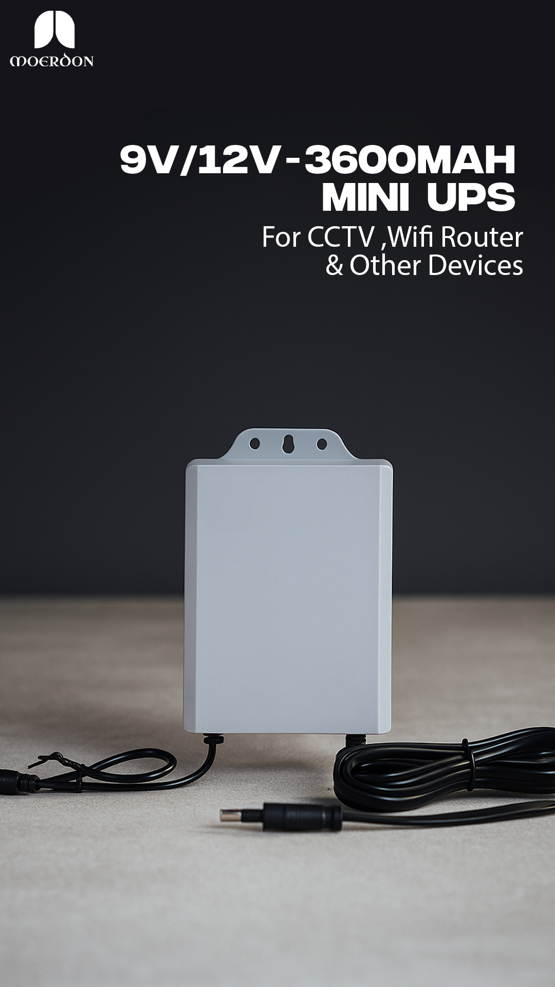 3000mAh UPS for uninterrupted CCTV camera power