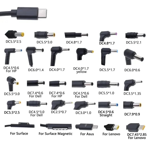 Coolnut 65W Laptop charger with cable