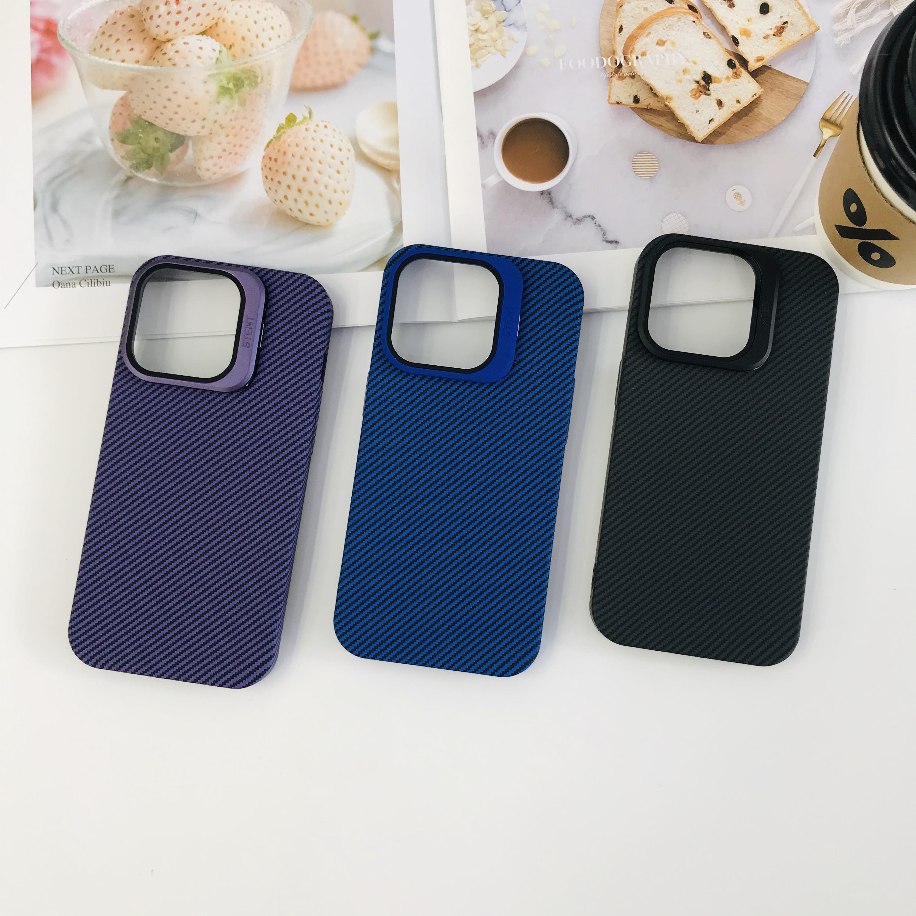 Purple Carbon Fiber Camera Protection